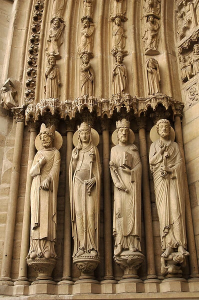Gothic Art. France. Notre Dame. Paris. From the left, a king
