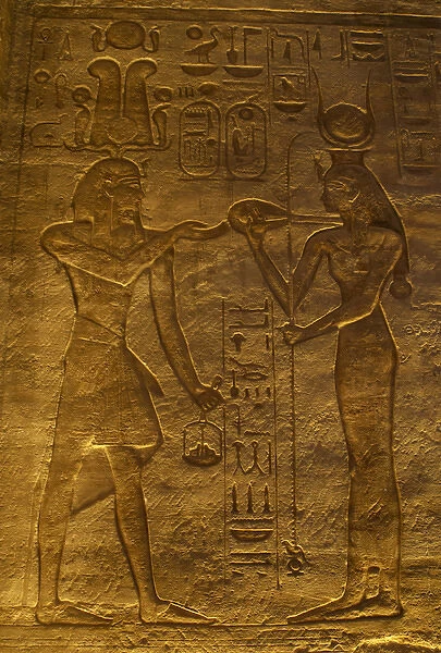 Great Temple of Ramses II. Relief depicting the pharaoh Rams