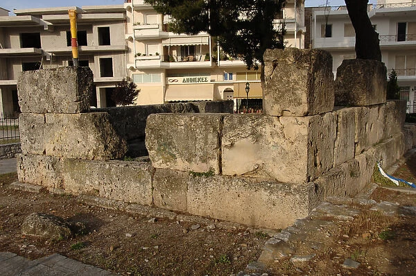 Greece. Peloponnese. Modern city of Sparta. Tomb of Leonidas