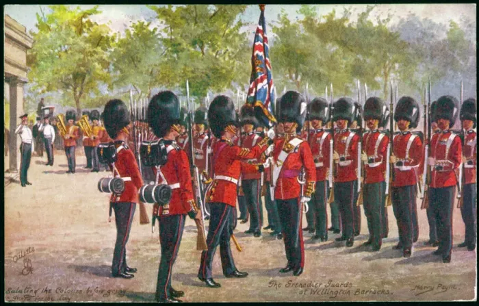 Framed Print : Colour Handover Print - Grenadiers Mount Guard Framed Print : Colour Handover Print - Grenadiers Mount Guard