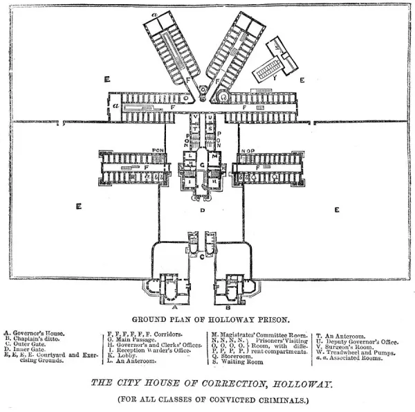 Ground plan of Holloway Prison Our beautiful Wall Art and Photo Gifts