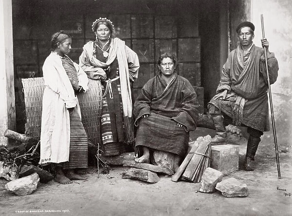 Group of Bhooteas, Bhutanese, Darjeeling, India