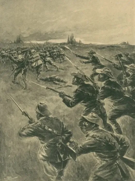 Framed Print : Gurkha Charge Print Framed Print : Gurkha Charge Print