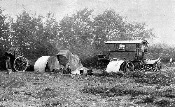 Gypsy camp on Exmoor