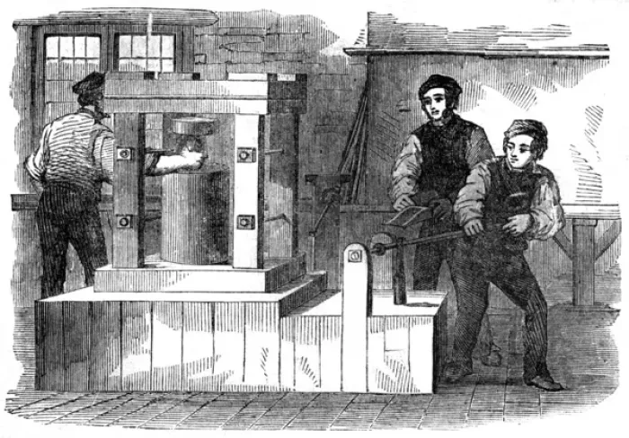 Framed Print : Hale Rocket Making Process, 1855 Print Framed Print : Hale Rocket Making Process, 1855 Print