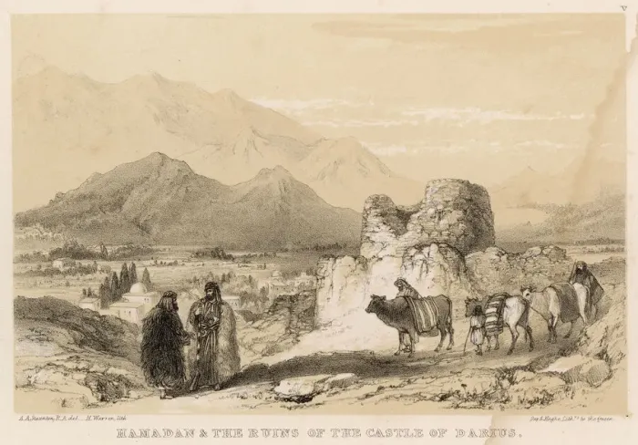 Framed Print : Hamadan Print: Distant View of Ancient Ruins Framed Print : Hamadan Print: Distant View of Ancient Ruins