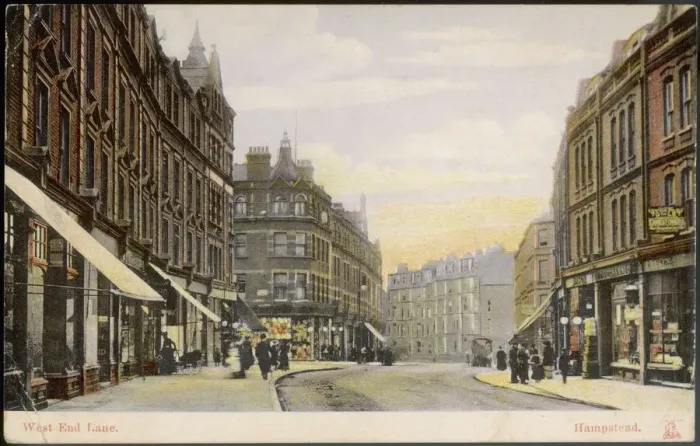 Framed Print : Hampstead West End Lane Street Print Framed Print : Hampstead West End Lane Street Print