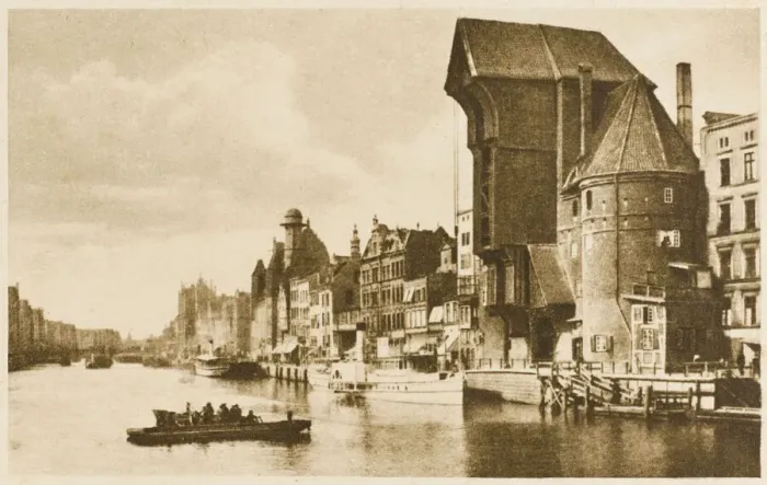 Framed Print : Harbour Print of Danzig's Historic Waterfront Framed Print : Harbour Print of Danzig's Historic Waterfront