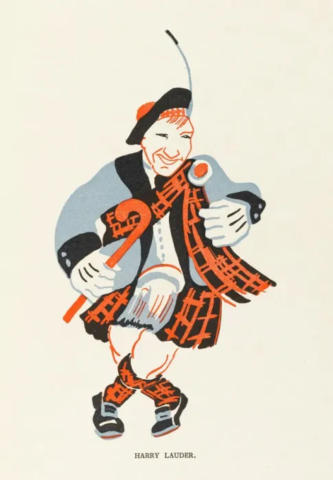 Framed Print : Harry Lauder Print - Vintage Portrait of Scottish Music-Hall Entertainer Framed Print : Harry Lauder Print - Vintage Portrait of Scottish Music-Hall Entertainer