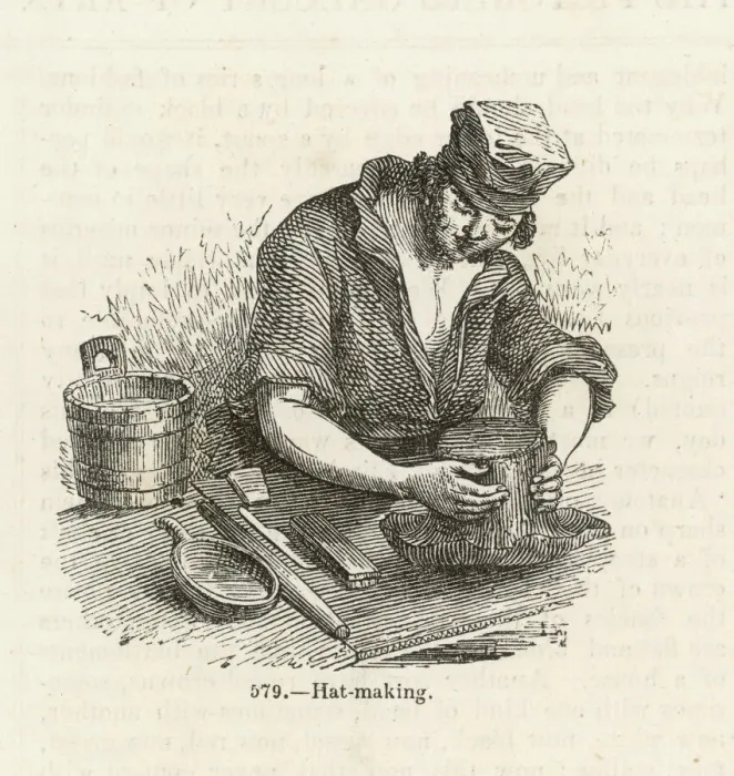 Framed Print : Hatter Circa 1850 Print: A London Hatmaker Blocks a Gentleman's Top Hat Framed Print : Hatter Circa 1850 Print: A London Hatmaker Blocks a Gentleman's Top Hat