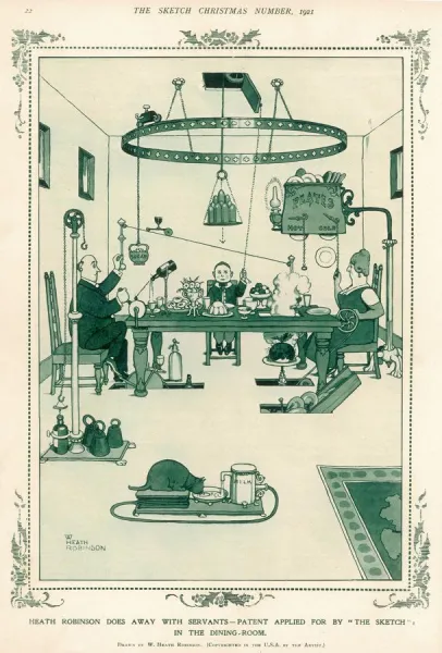 Heath Robinson automated Dining Room without servants 1 of 4