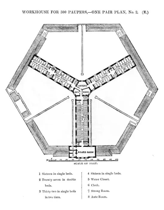 Framed Print : Hexagonal Workhouse First Floor Plan Print Framed Print : Hexagonal Workhouse First Floor Plan Print