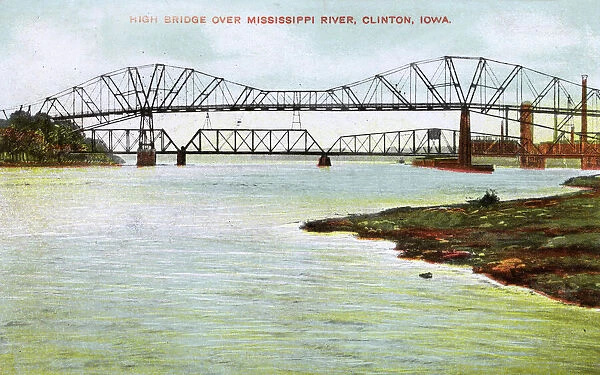 High Bridge over Mississippi River, Clinton, Iowa