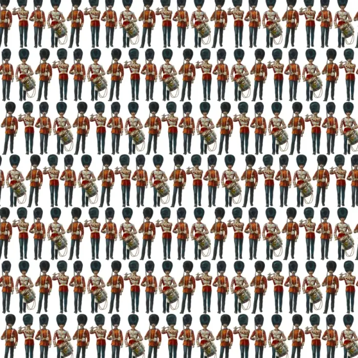 Framed Print : Repeating Pattern - Guardsmen White Background Print