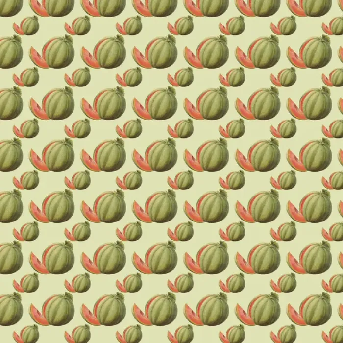 Framed Print : Watermelons Repeating Pattern Print, 19th Century Framed Print : Watermelons Repeating Pattern Print, 19th Century