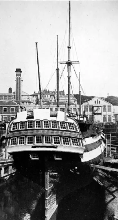 Framed Print : HMS Implacable Print - Stern View in Dry Dock at Devonport, 1926 Framed Print : HMS Implacable Print - Stern View in Dry Dock at Devonport, 1926