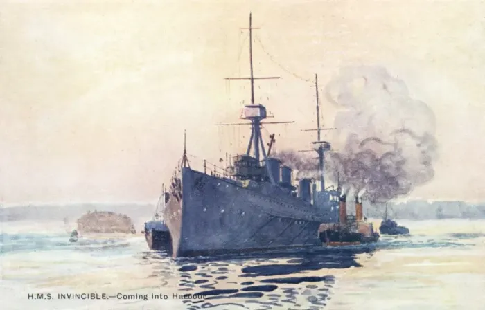 Framed Print : HMS Invincible Print, 1909 Launch Framed Print : HMS Invincible Print, 1909 Launch
