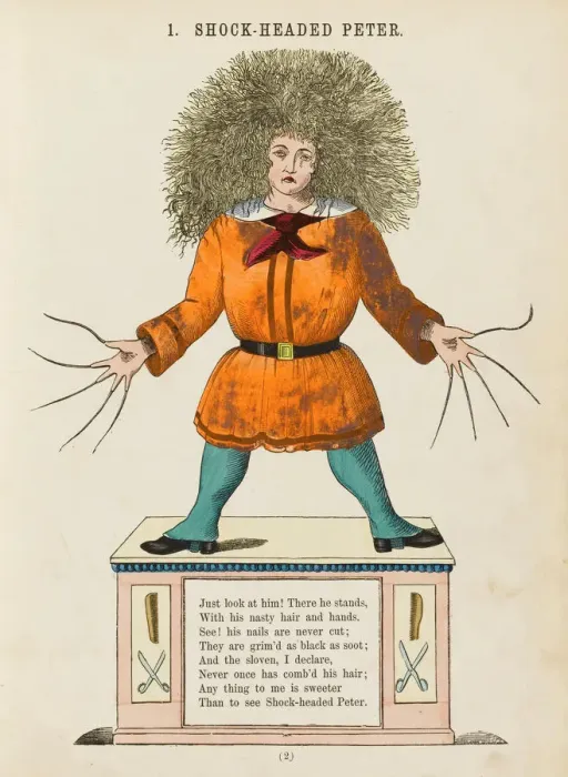 Framed Print : Print of Shock Headed Peter with Uncombed Hair