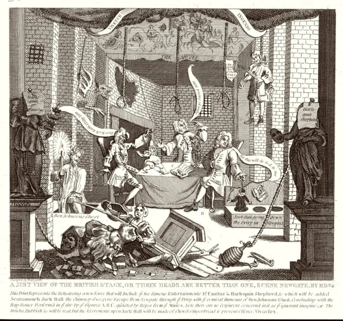 Framed Print : A Print of Hogarth's Newgate Scene Framed Print : A Print of Hogarth's Newgate Scene