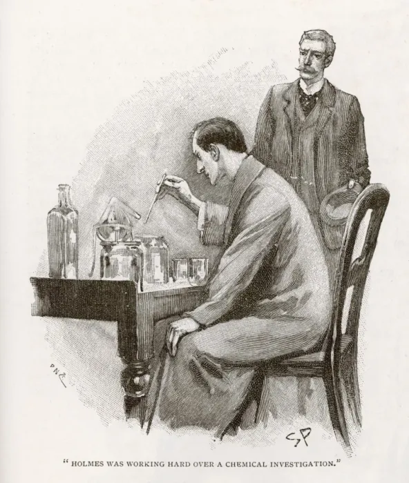 Framed Print : Holmes & Watson Print: The Naval Treaty Framed Print : Holmes & Watson Print: The Naval Treaty