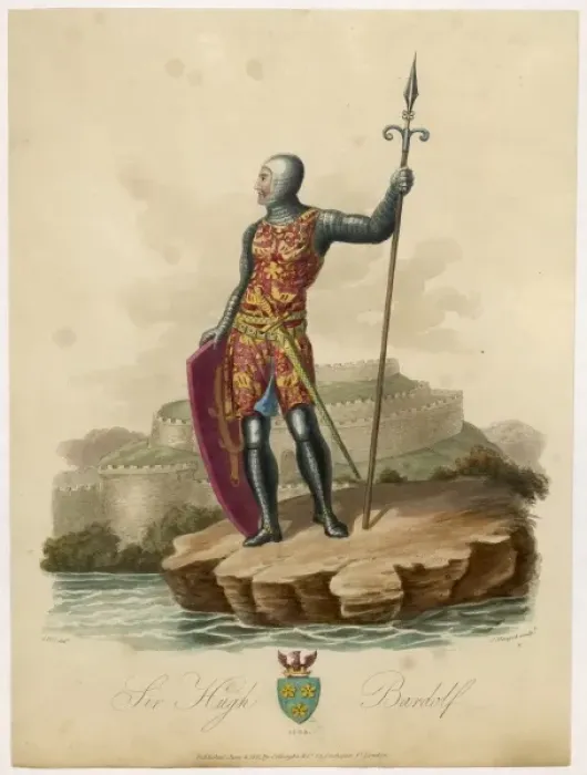 Framed Print : Sir Hugh Bardolf in Mail and Plate Armour Print