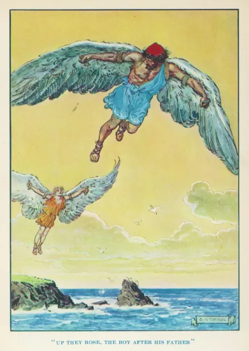 Framed Print : Icarus and Daedalus Print Framed Print : Icarus and Daedalus Print