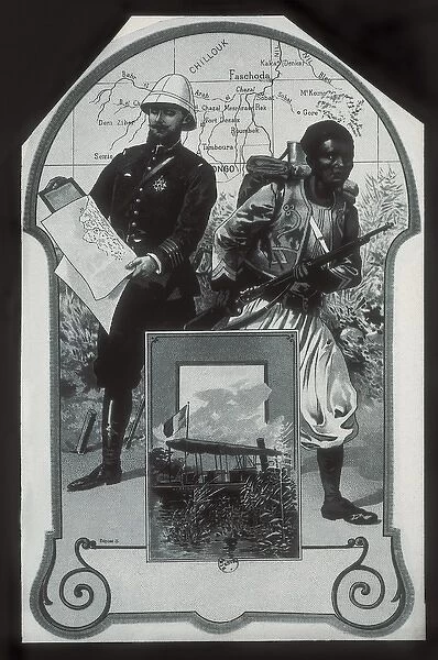 illustration alluding to the conflicts for the colonial