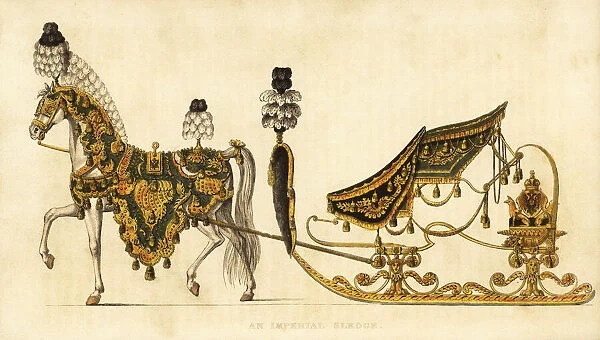 Imperial sledge or sleigh used at a party in Vienna, 1815