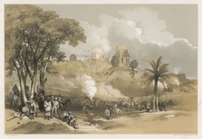 Framed Print : Multan Siege Print: North Side Assault Framed Print : Multan Siege Print: North Side Assault
