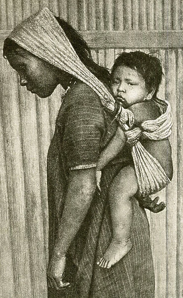 Indigenous woman and baby, Brazil