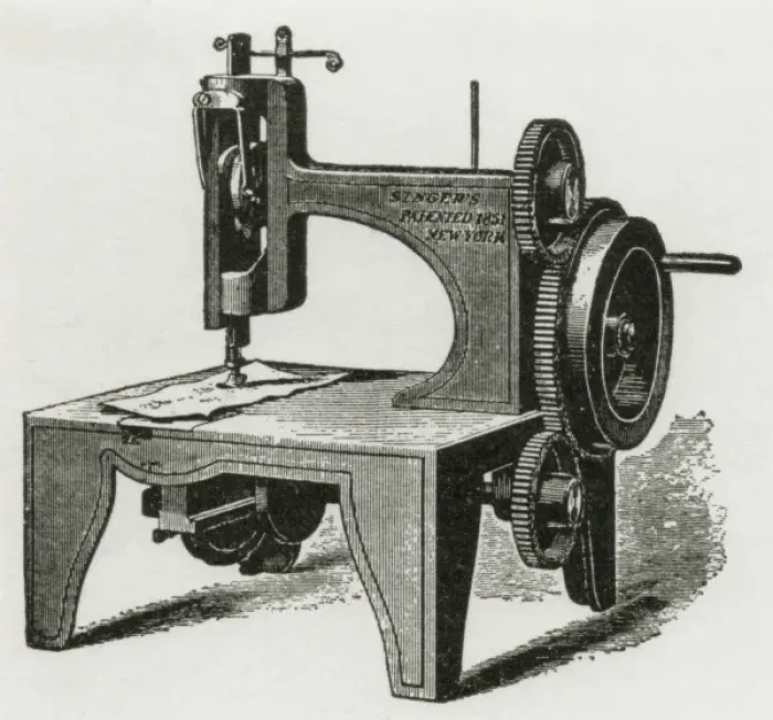 Framed Print : First Singer Sewing Machine Print Framed Print : First Singer Sewing Machine Print