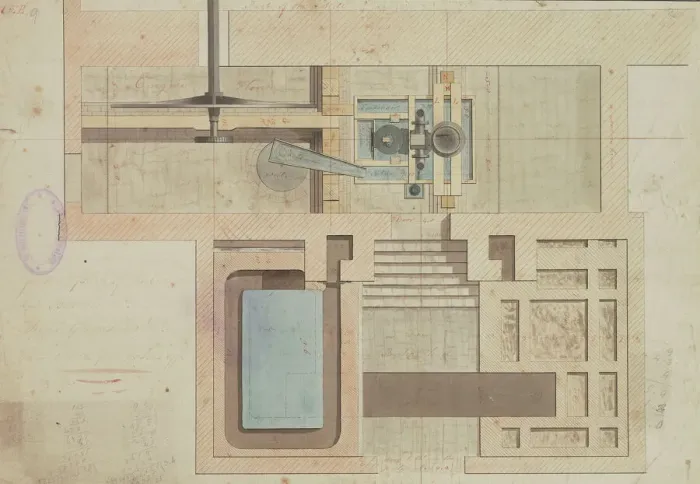 Framed Print : Ground Plan of the Engine, Boilers Print 1795 Framed Print : Ground Plan of the Engine, Boilers Print 1795