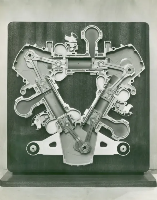 Framed Print : Napier Deltic Engine Cross Section Print Framed Print : Napier Deltic Engine Cross Section Print