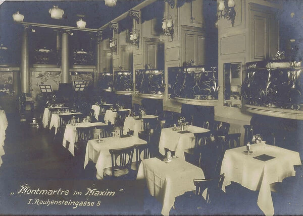The interior of Maxims nightspot in Vienna, 1920s
