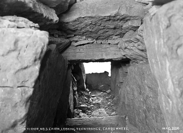 Interior, No. 3. Cairn, Looking to Entrance, Carrowkeel