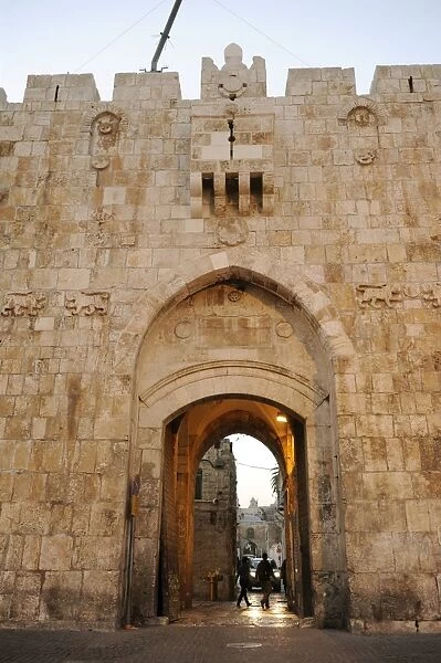 Israel. Jerusalem. Lions Gate. Old City Walls
