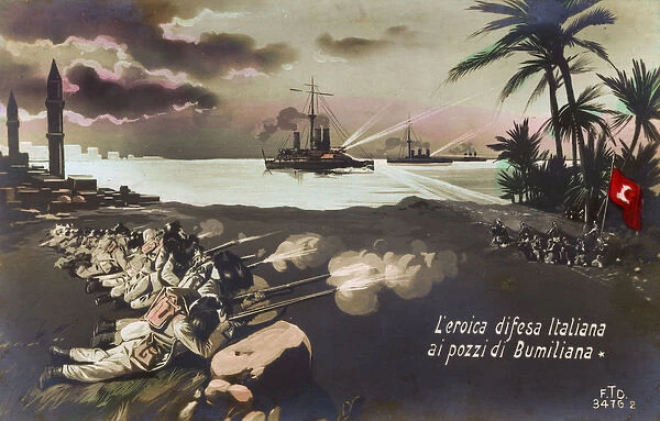 Italo-Turkish War - Defense of the Bumiliana Wells, Libya