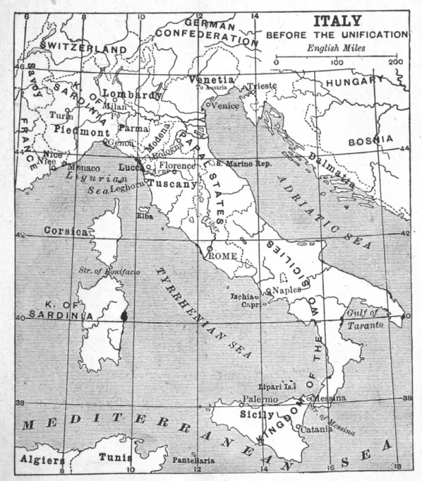 Framed Print : Italy Map Pre-Unity Print 1815 Framed Print : Italy Map Pre-Unity Print 1815