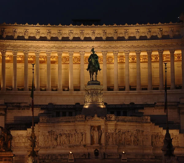 Italy. Rome. National Monument of Victor Emmanuel II. Night