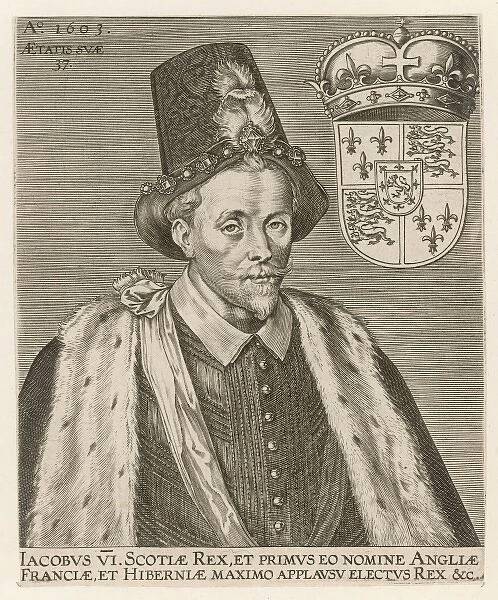 JAMES I of England and VI of Scotland : his claim to the English throne is via his mother
