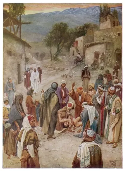 Framed Print : Jesus Heals a Boy Print Framed Print : Jesus Heals a Boy Print