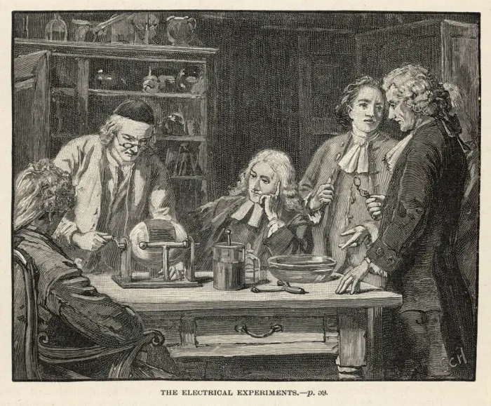 Framed Print : John Wesley Observing Electrical Experiment Print Framed Print : John Wesley Observing Electrical Experiment Print