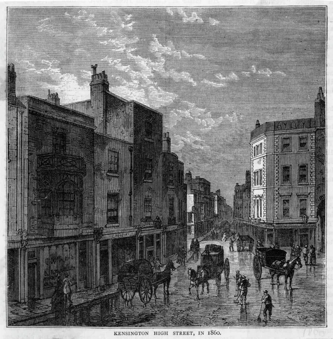 Framed Print : Kensington High Street Print, Mid-19th Century Framed Print : Kensington High Street Print, Mid-19th Century