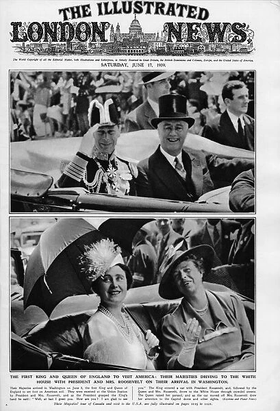 King George VI in USA, ILN cover