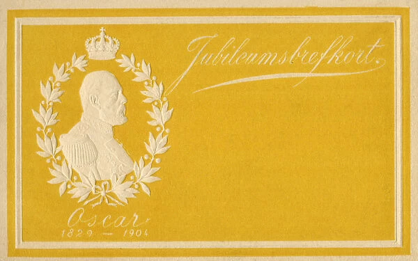 King Oscar II of Sweden - Jubilee Postcard