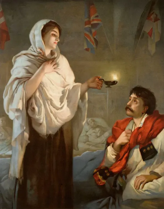 Framed Print : Florence Nightingale Print - The Lady With The Lamp Framed Print : Florence Nightingale Print - The Lady With The Lamp