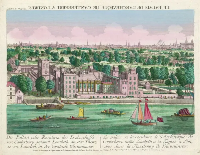 Framed Print : Lambeth Palace C18 View Print Framed Print : Lambeth Palace C18 View Print