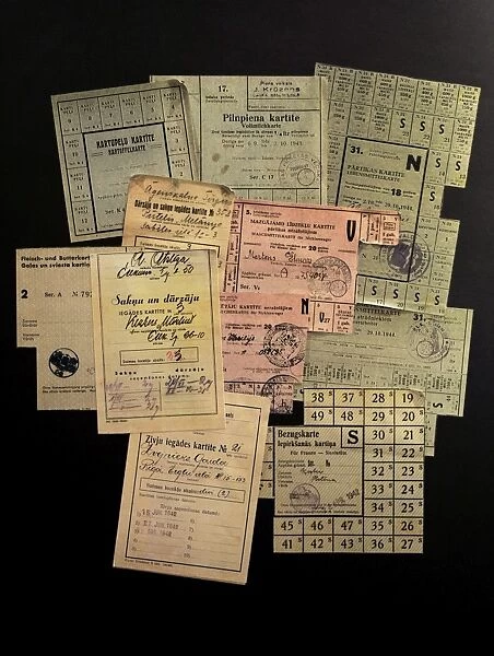 Latvia. Second Soviet occupation (1944-1991). Ration cards