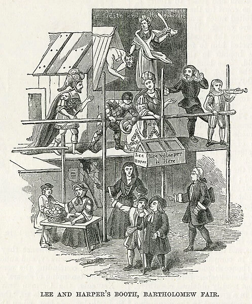 Lee and Harpers theatre booth, Bartholomew Fair, London