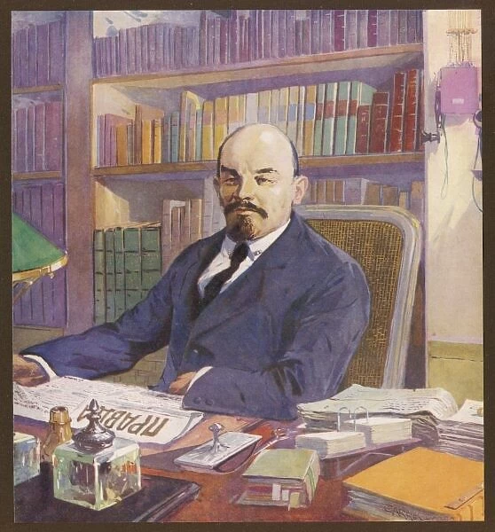 Lenin at Desk  /  Col